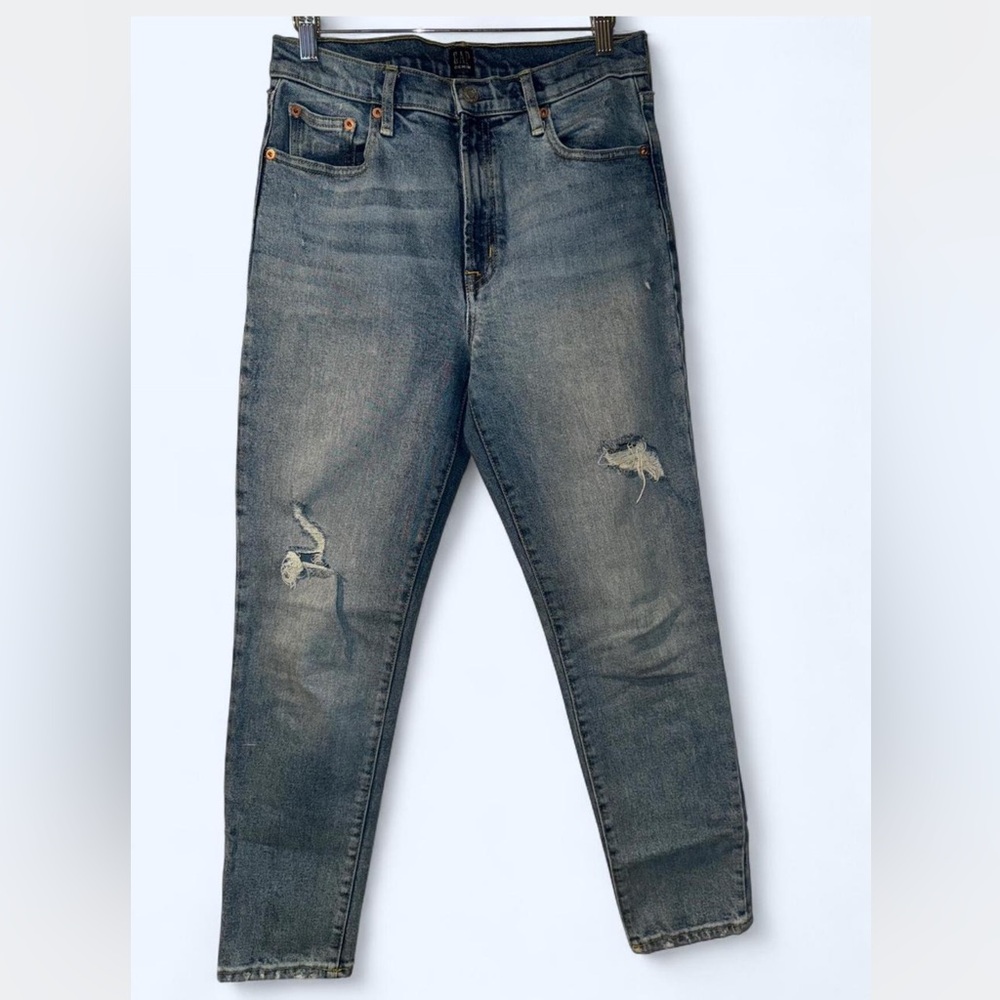 GAP Women's Distressed Skinny Jeans - Blue